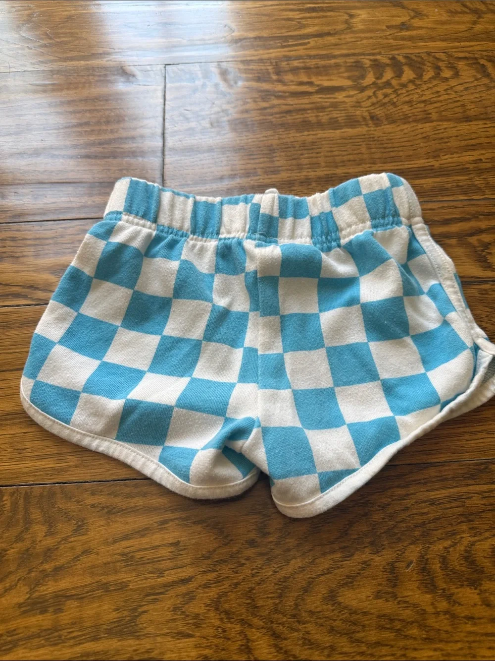Toddler Blondie Graphic Tee & Checker Shorts Set - White, Aqua & Pink